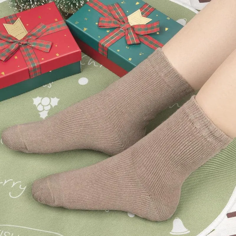 5 Pairs Ribbed Wool Blend Socks – Warmth with Everyday Style