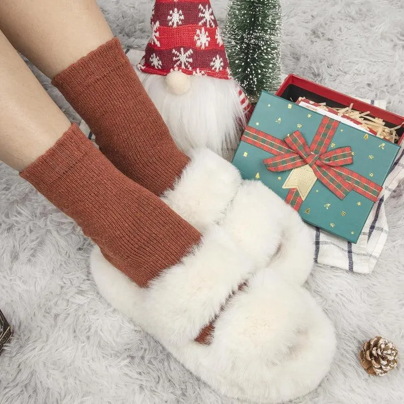 5 Pairs Ribbed Wool Blend Socks – Warmth with Everyday Style