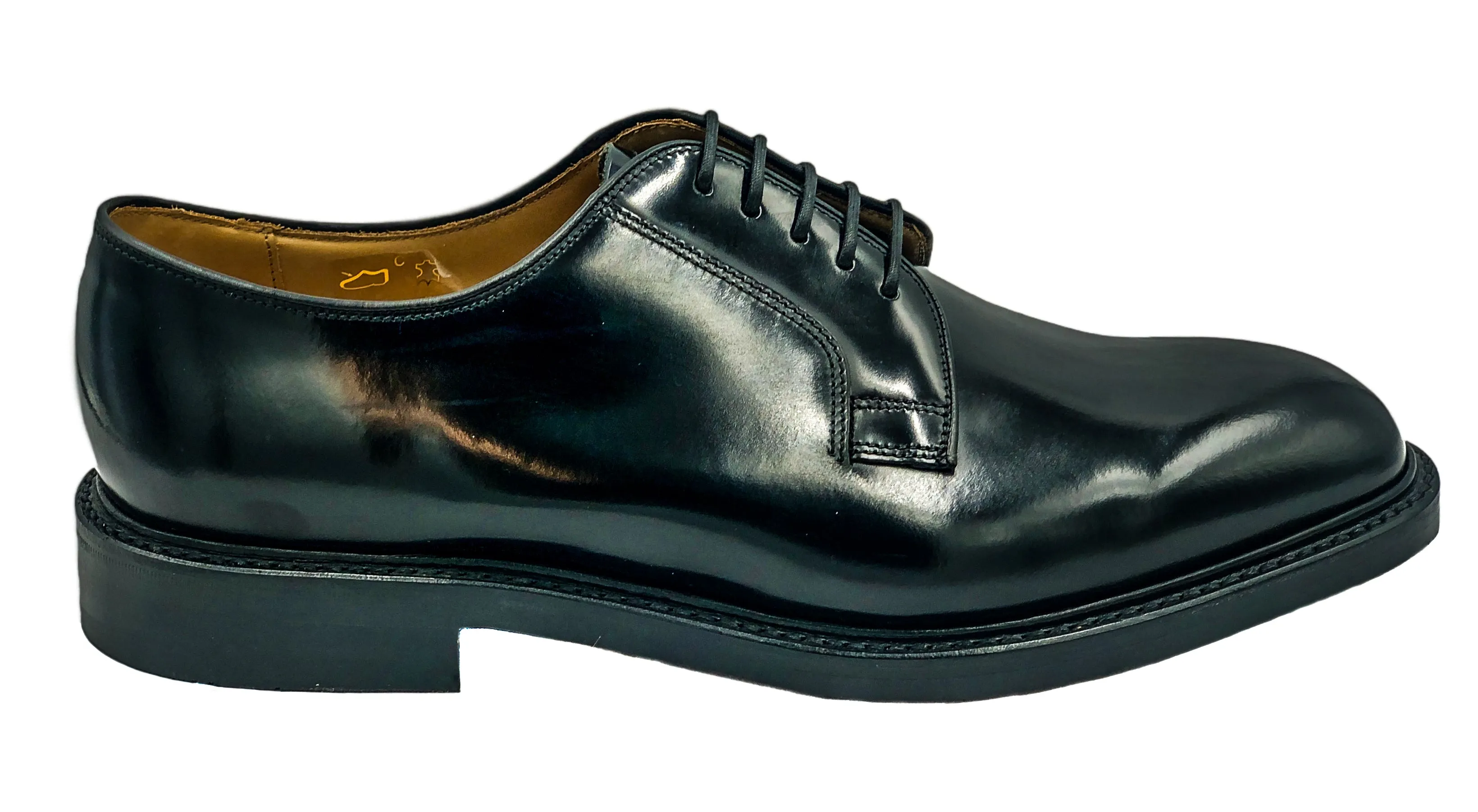 771 Black Polished Leather Derby