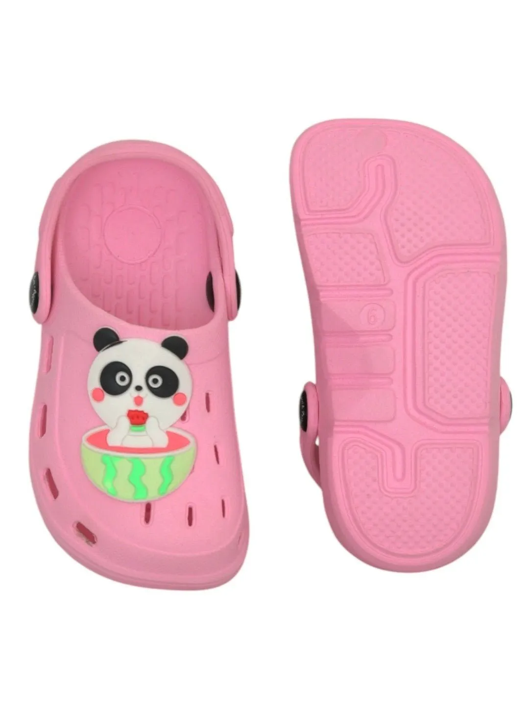 Adorable Panda & Watermelon Design Clogs for Girls