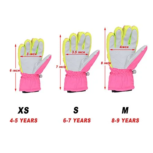 AMYIPO Kids Winter Snow Ski Gloves Children Snowboard Gloves for Boys Girls