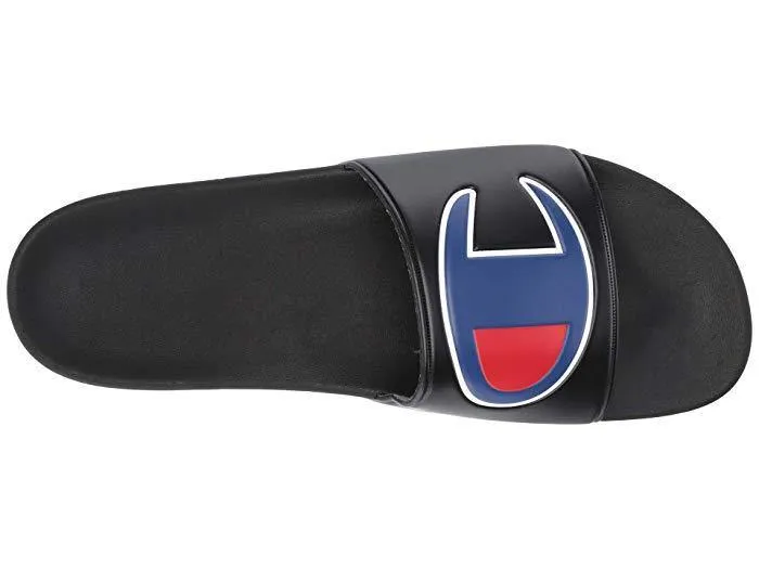 Champion Mens Slides Sandals Flip Flops - Black