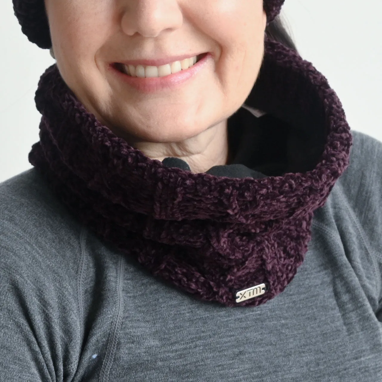 Chenille Cable Knit Neck Warmer by XTM Australia