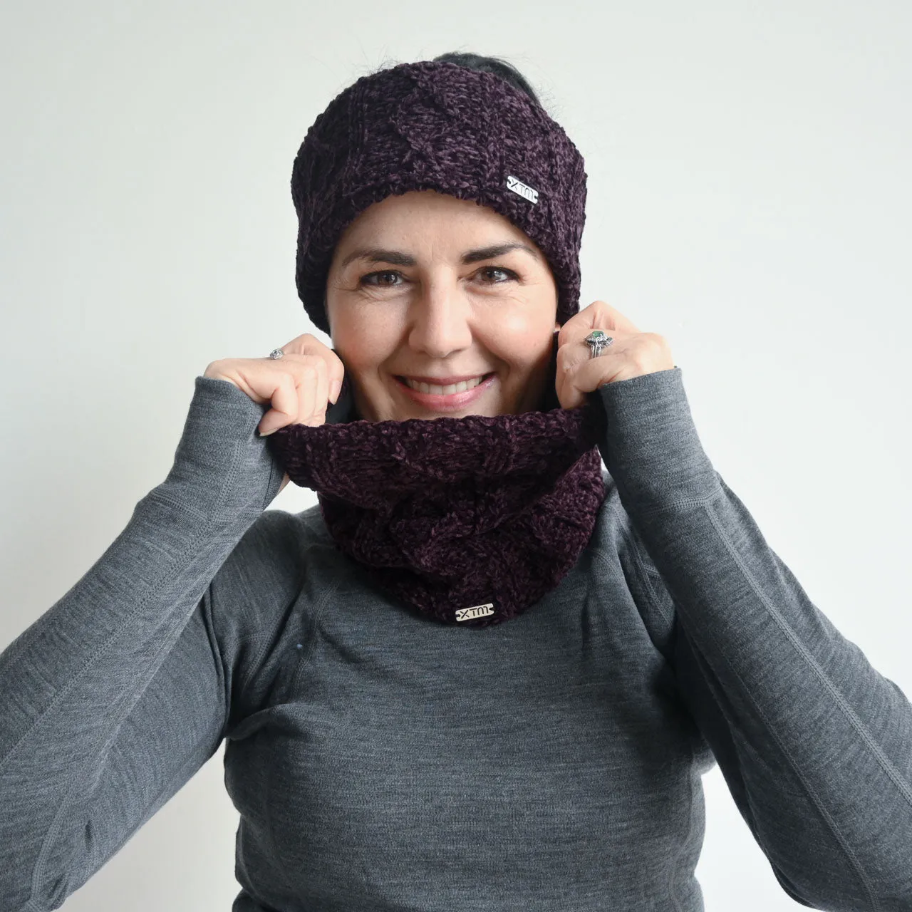 Chenille Cable Knit Neck Warmer by XTM Australia