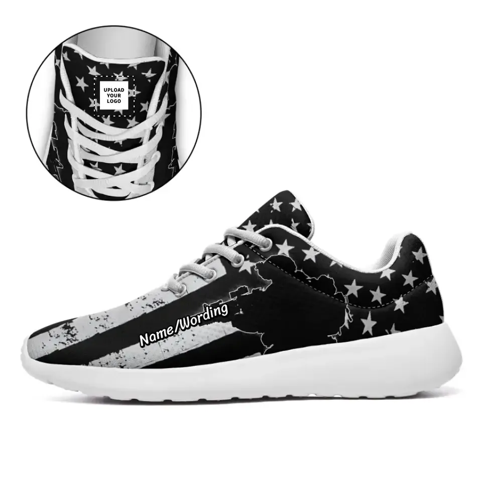 Corporate Gifts,Personalized Patriotic Sneakers, Custom Mesh Breathable Shoes, USA Flag Shoes