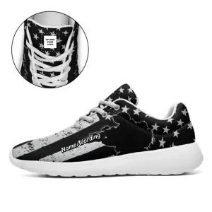Corporate Gifts,Personalized Patriotic Sneakers, Custom Mesh Breathable Shoes, USA Flag Shoes