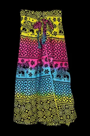 Cotton Tie Dye Wrap Skirt