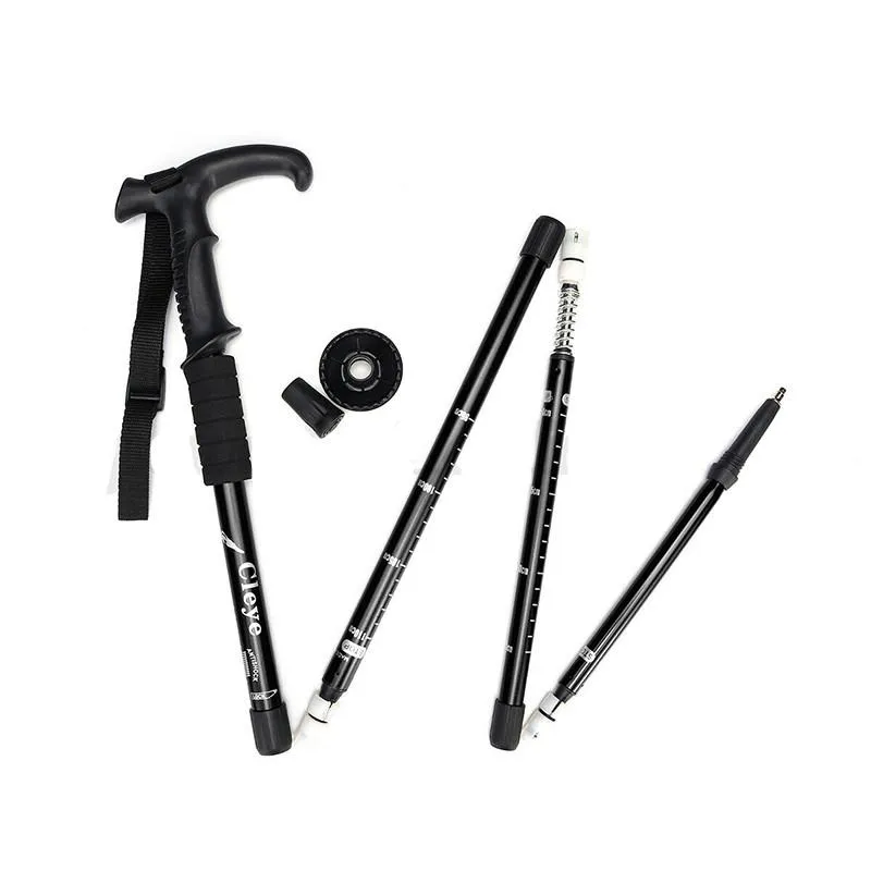 Foldable Hiking Walking Stick Trekking Pole Alpenstock