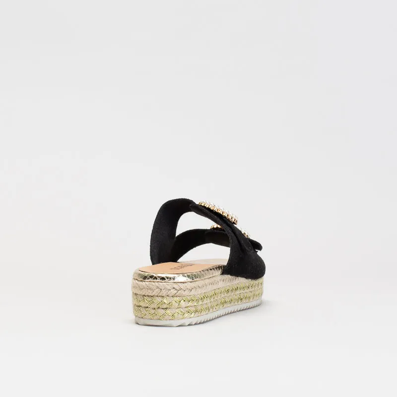 Girls Pearl Buckle Flatform _ 154670