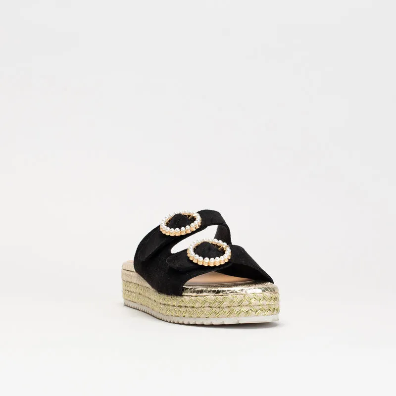 Girls Pearl Buckle Flatform _ 154670