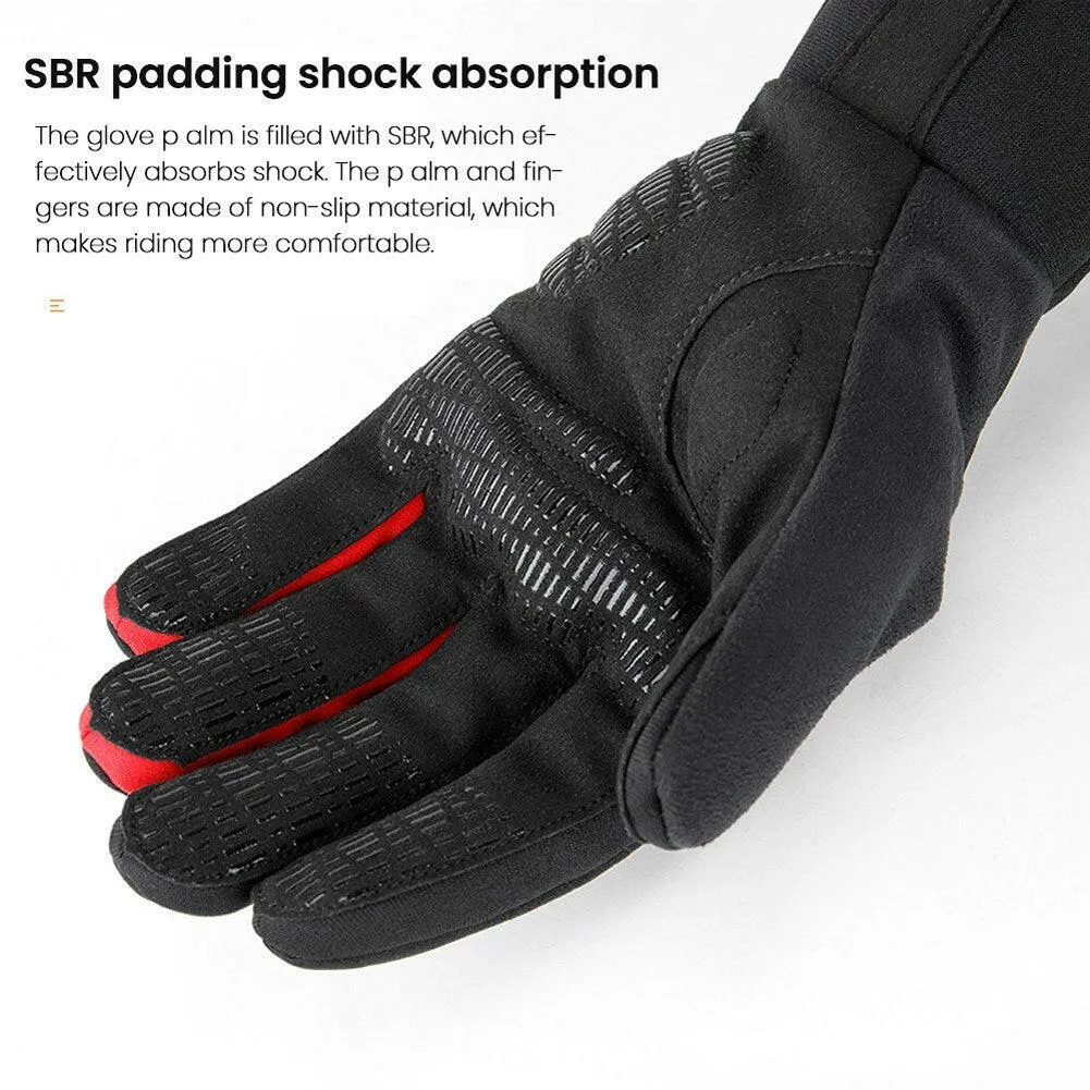 GIYO Winter Cycling Gloves Thicken Water Resistant Windproof Warm Gloves Cold Weather Gloves for Cycling Riding Running Hiking