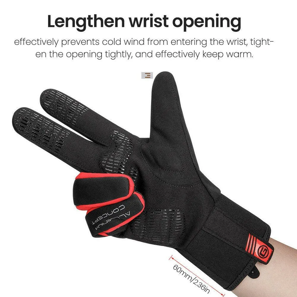 GIYO Winter Cycling Gloves Thicken Water Resistant Windproof Warm Gloves Cold Weather Gloves for Cycling Riding Running Hiking