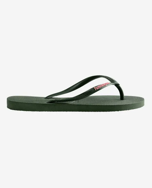HAVAIANAS SLIM LOGO - GREEN