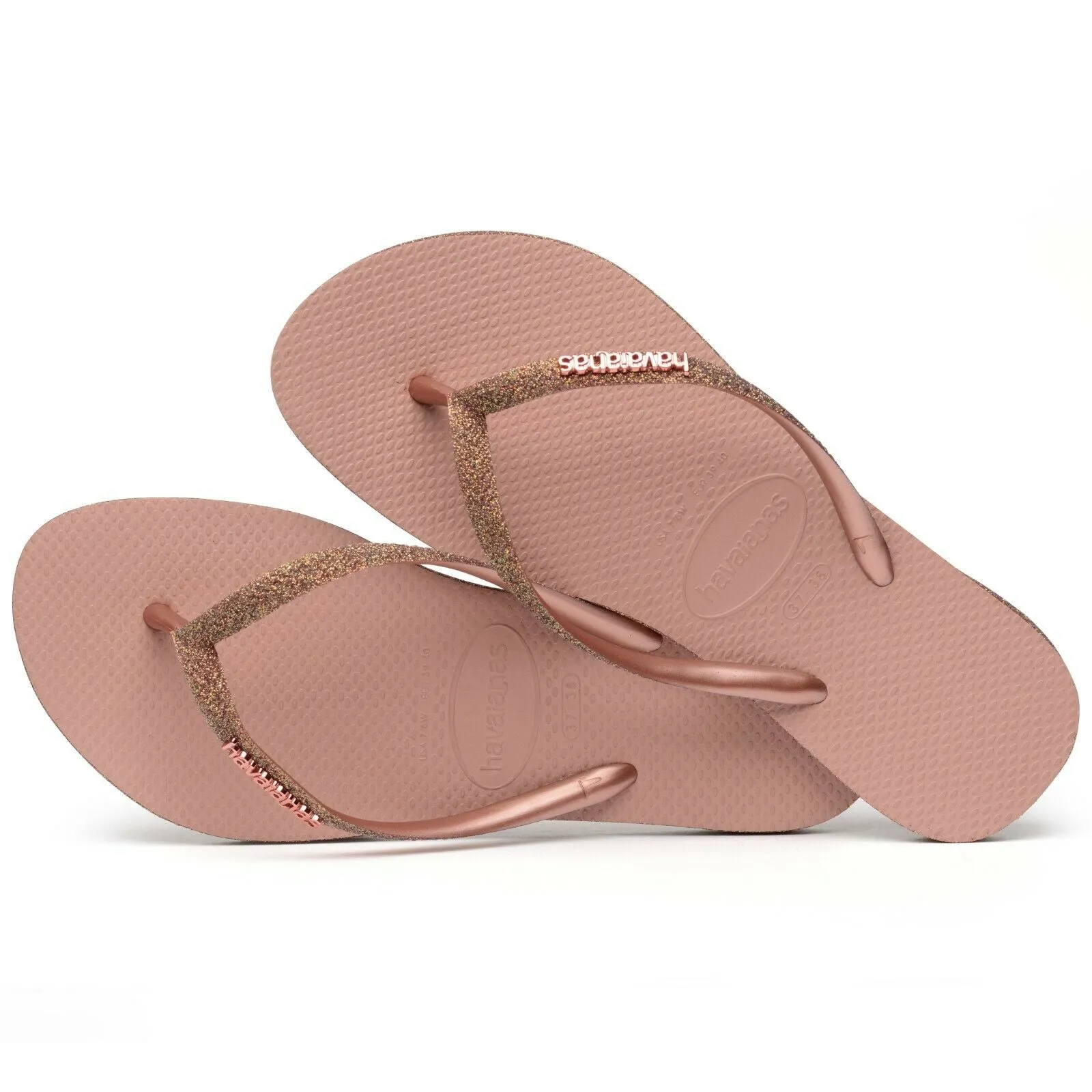 Havaianas Slim Sparkle II Flip Flops - Crocus Rose
