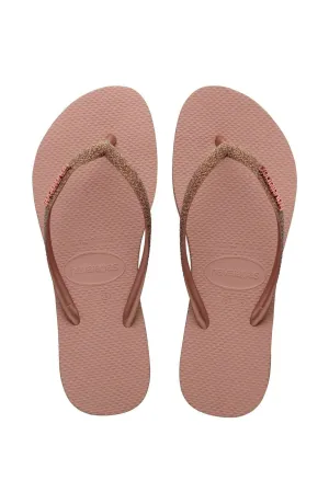 Havaianas Slim Sparkle II Flip Flops - Crocus Rose