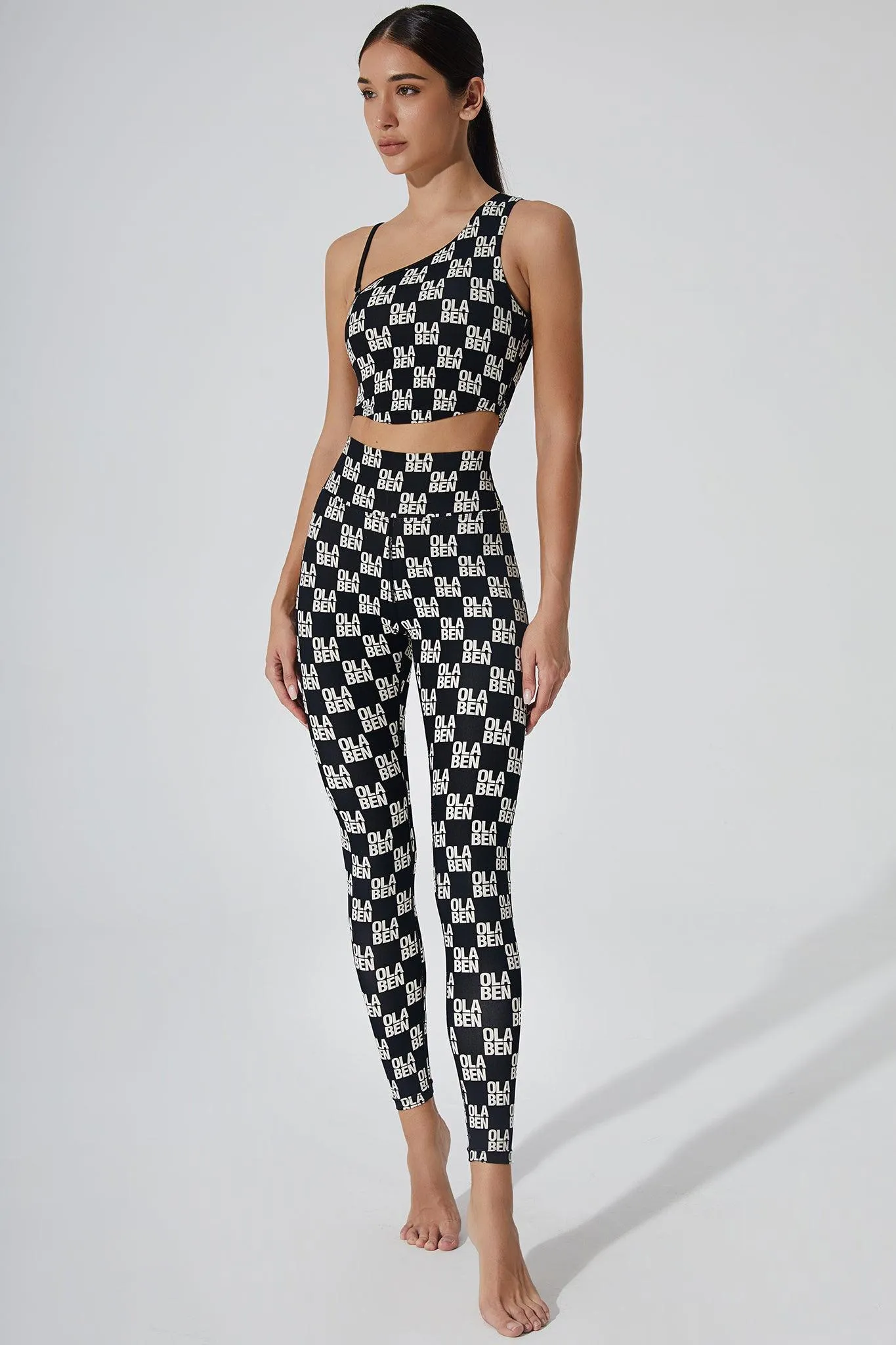 Hazel Monogram Legging - Monogram Black