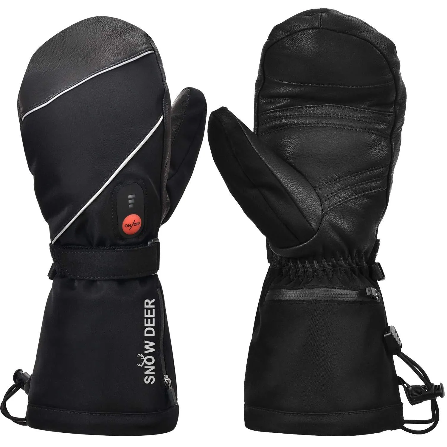 Heated Gloves,Mens Womens Heated Ski Gloves Mittens,7.4V 2200MAH Electric Rechargeable Battery Gloves for Winter Skiing Skating Snow Camping Hiking Heated Arthritis Hand Warmer Gloves