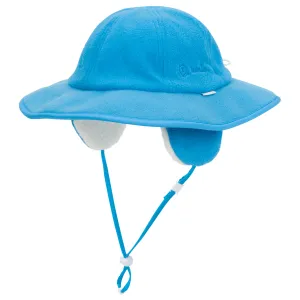 Kids Tundra Ear Flap Fleece Winter Wide Brim Sun Hat - Glacial Water