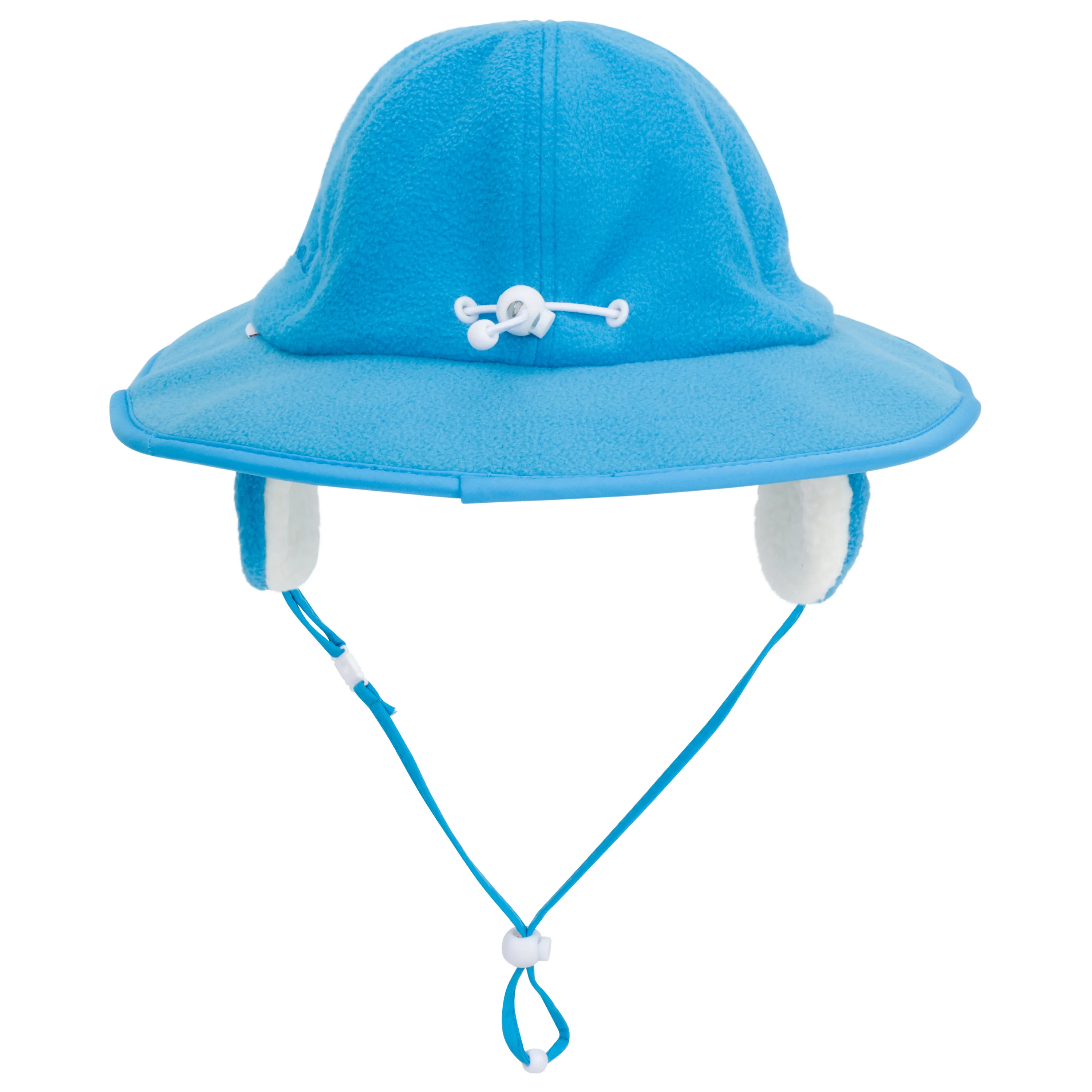 Kids Tundra Ear Flap Fleece Winter Wide Brim Sun Hat - Glacial Water
