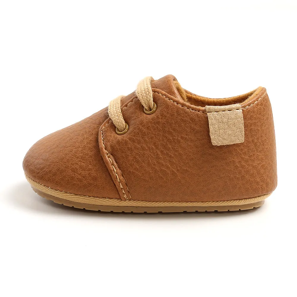 Luxury Soft Leather Rubber Sole Toddler Shoes - GlamzLife