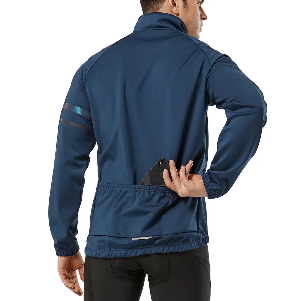 Men Cycling Jacket Winter Thermal Fleece Bicycle MTB Road Bike Clothing Windproof Waterproof Long Jersey Keep Warm Coat