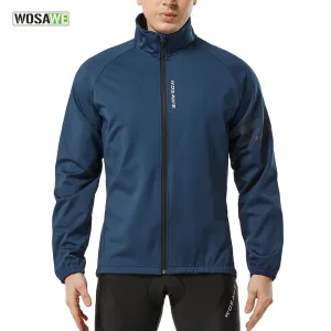 Men Cycling Jacket Winter Thermal Fleece Bicycle MTB Road Bike Clothing Windproof Waterproof Long Jersey Keep Warm Coat