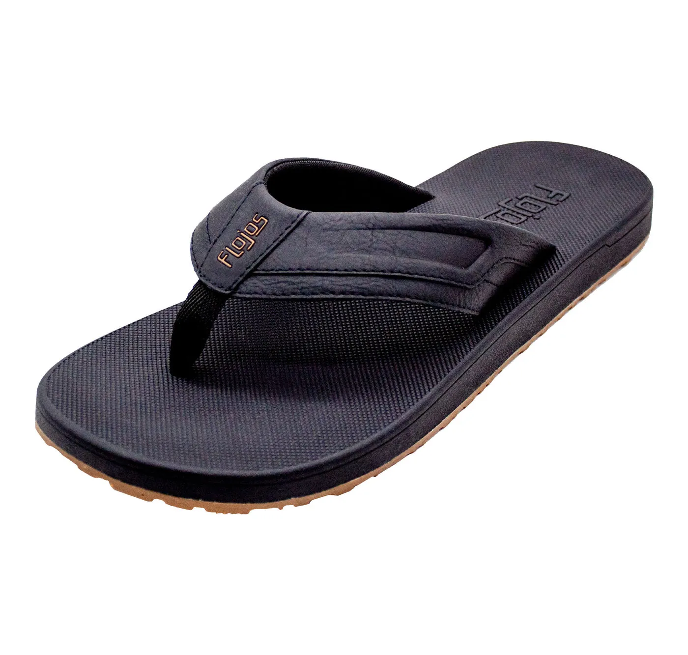 Mens Cosmo Black Flip Flops