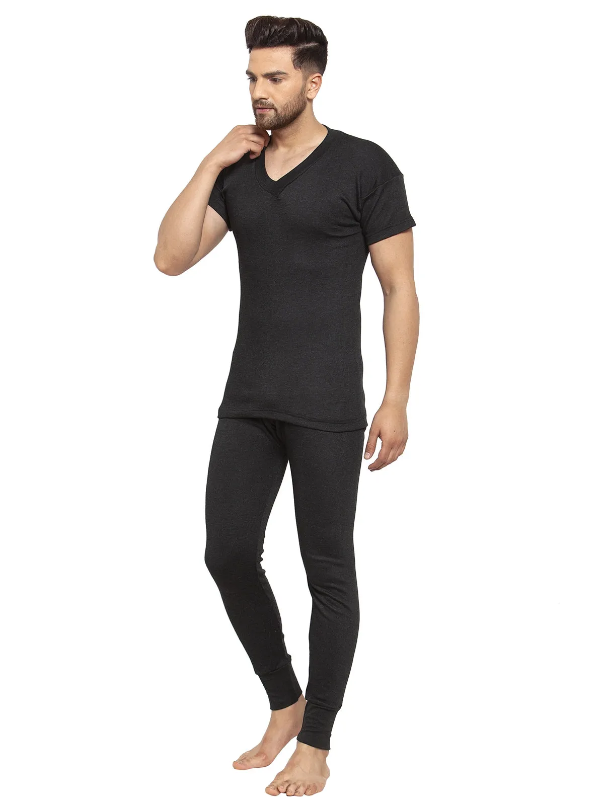 MEN'S HALF SLEEVES THERMAL SET ( V NECK VEST AND TROUSER)