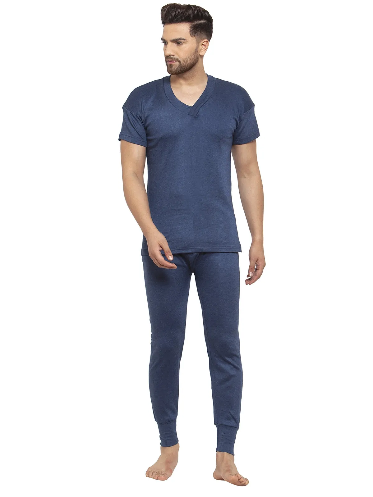 MEN'S HALF SLEEVES THERMAL SET ( V NECK VEST AND TROUSER)
