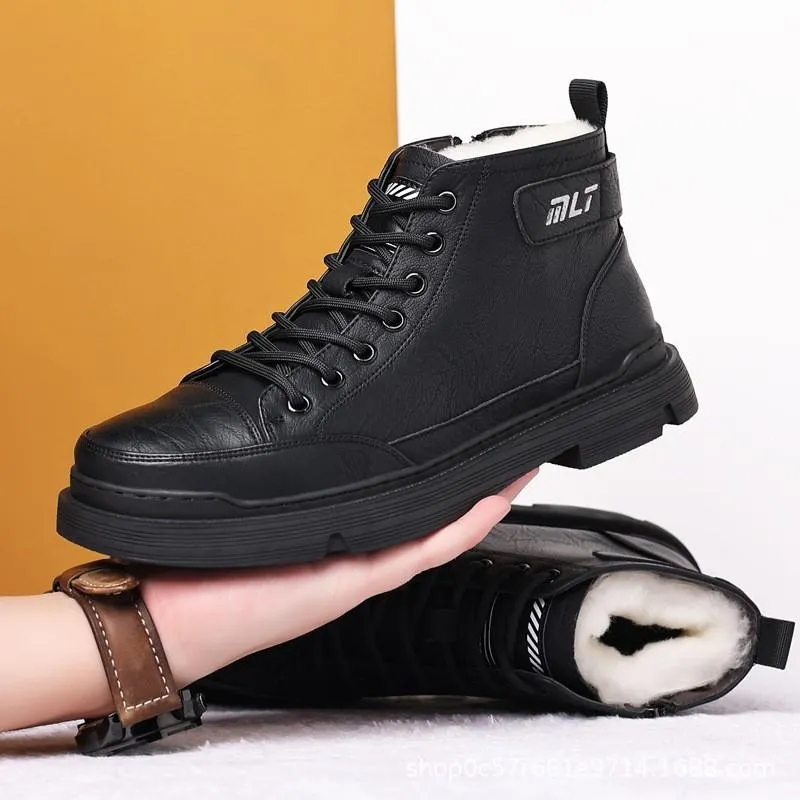 Men's Martin Boots Casual Fleece Non-slip Snow Boots