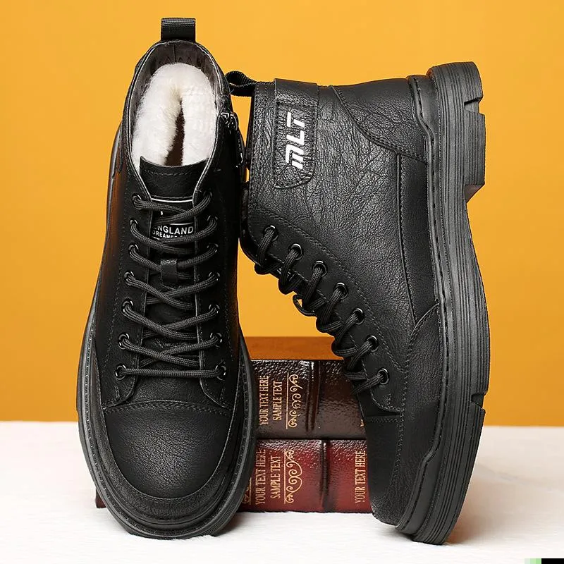 Men's Martin Boots Casual Fleece Non-slip Snow Boots