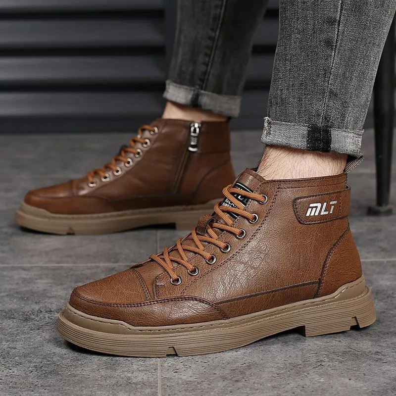 Men's Martin Boots Casual Fleece Non-slip Snow Boots