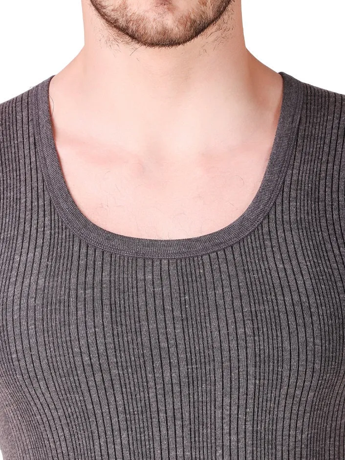 MEN'S SLEEVELESS COTTON V-NECK THERMAL TOP