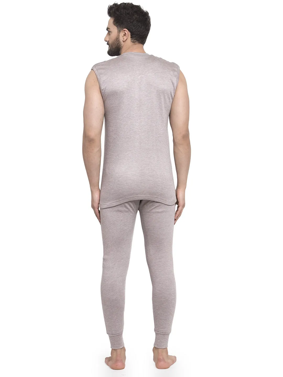 MEN'S SLEEVELESS THERMAL SET ( ROUND NECK VEST AND TROUSER)