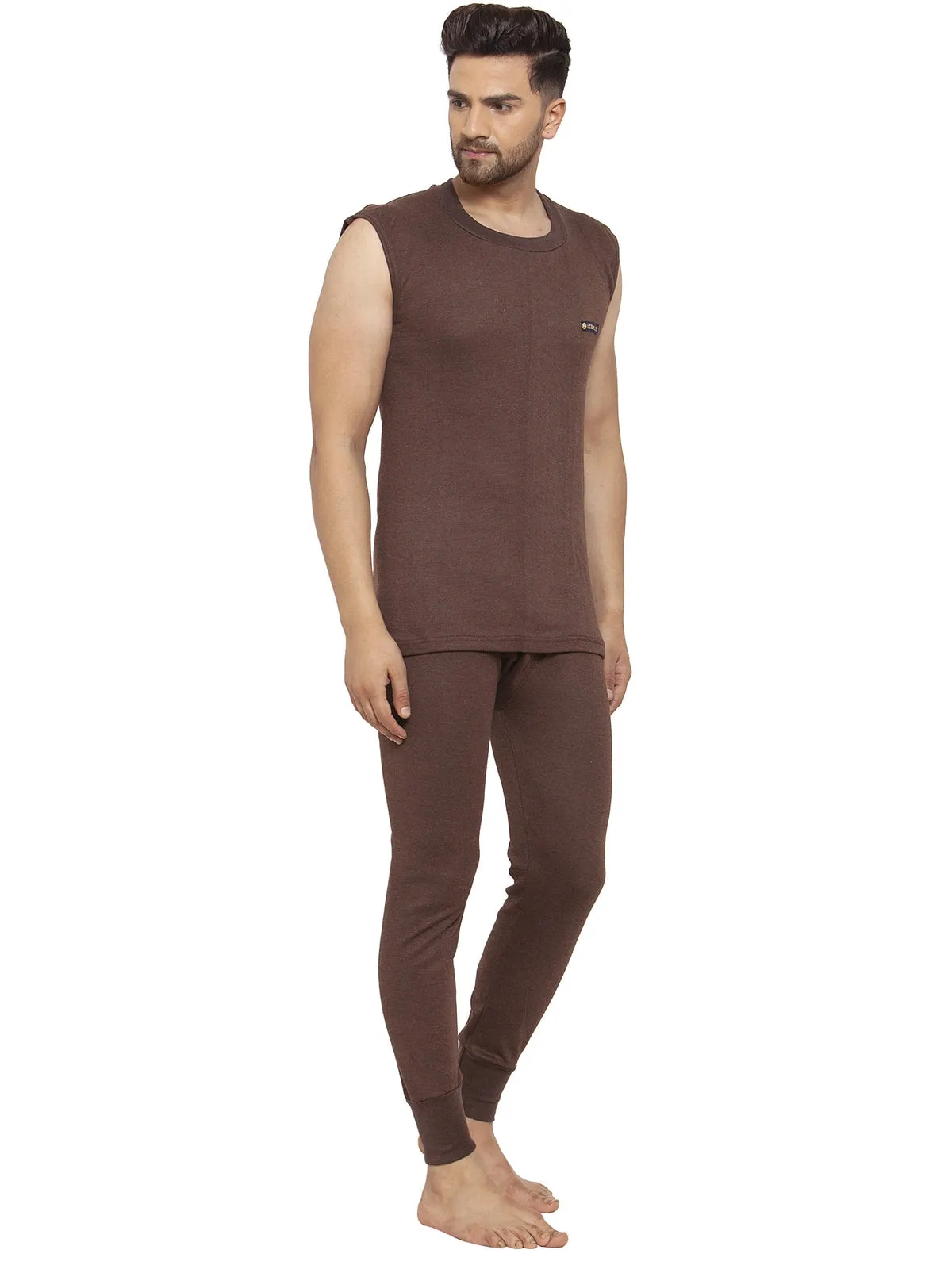 MEN'S SLEEVELESS THERMAL SET ( ROUND NECK VEST AND TROUSER)