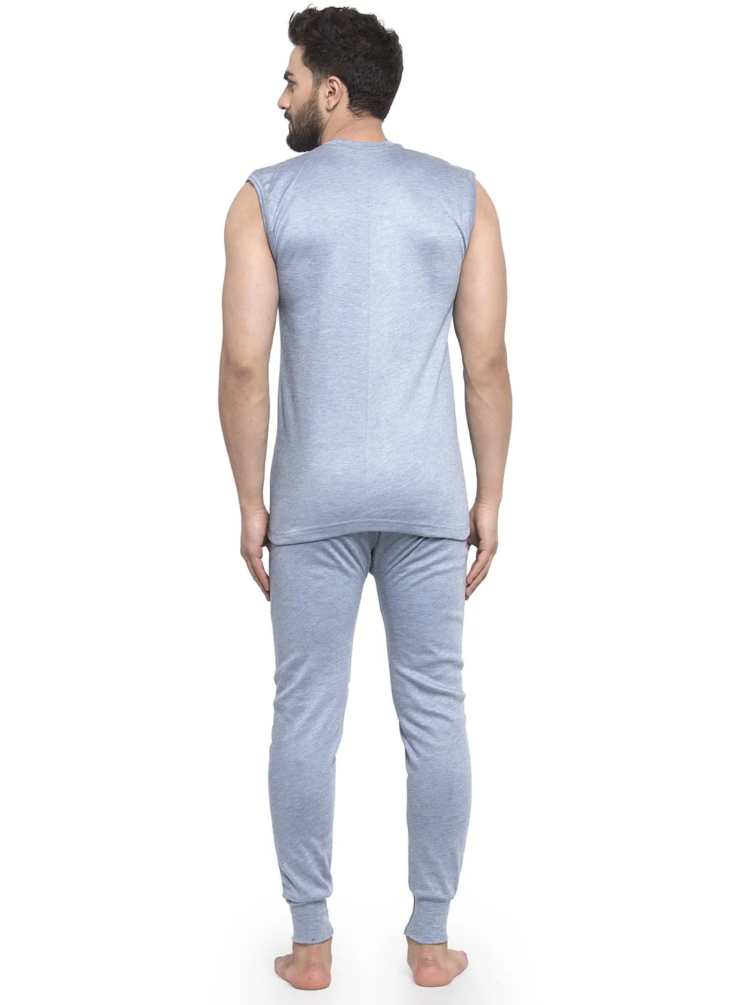 MEN'S SLEEVELESS THERMAL SET ( ROUND NECK VEST AND TROUSER)