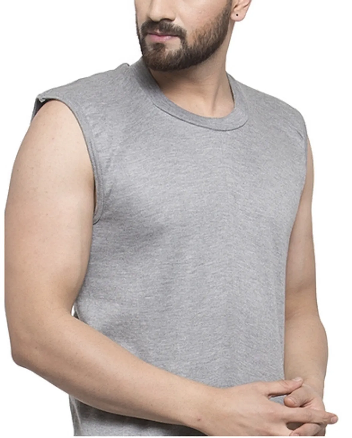 MEN'S SLEEVELESS THERMAL SET ( ROUND NECK VEST AND TROUSER)