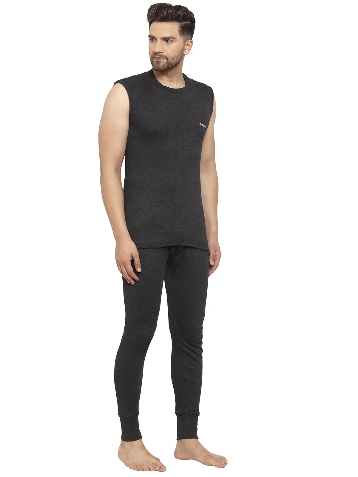 MEN'S SLEEVELESS THERMAL SET ( ROUND NECK VEST AND TROUSER)