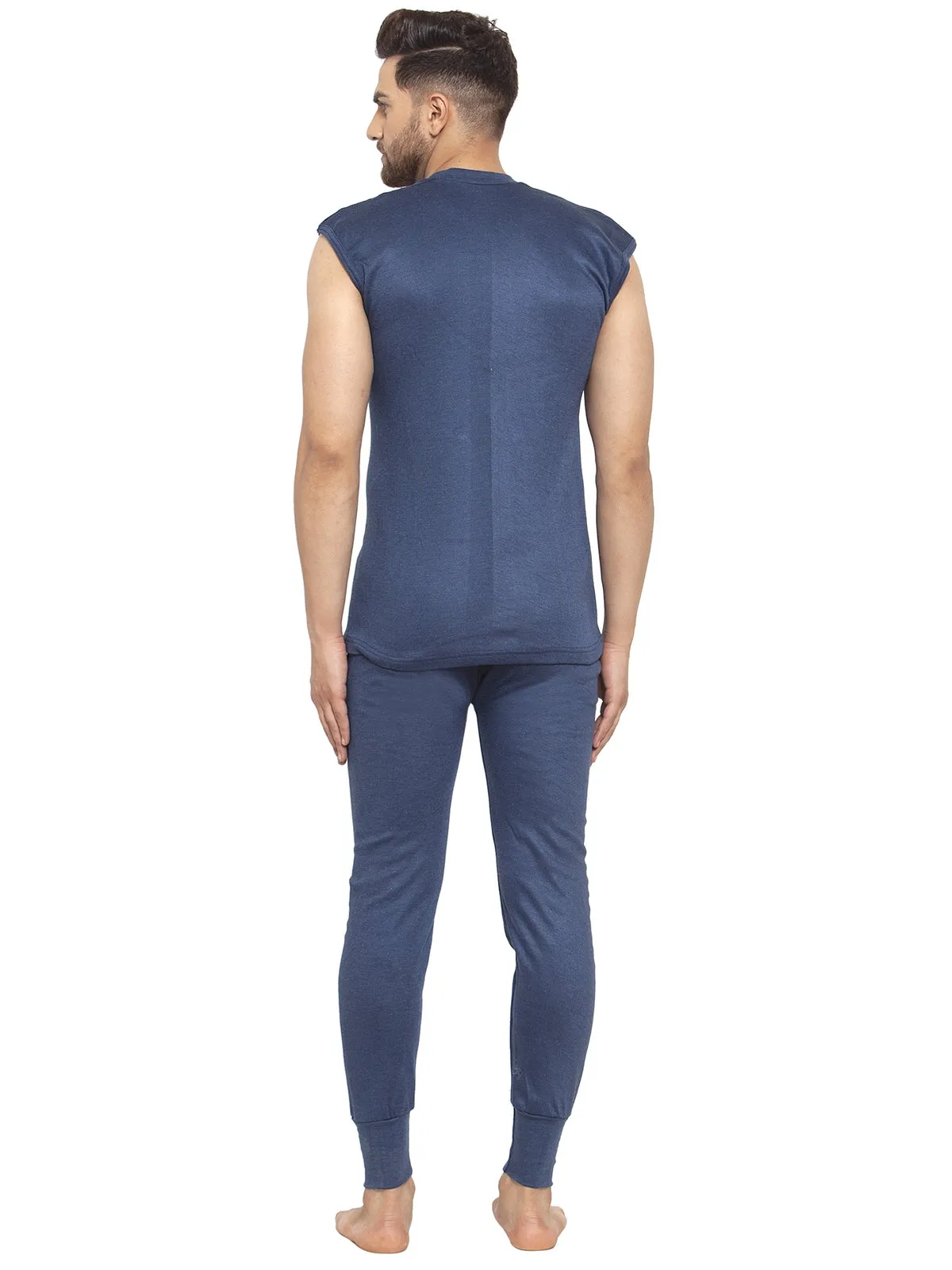 MEN'S SLEEVELESS THERMAL SET ( ROUND NECK VEST AND TROUSER)