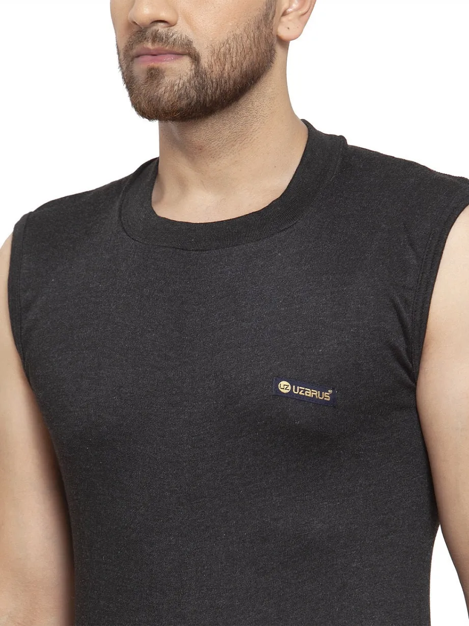 MEN'S SLEEVELESS THERMAL SET ( ROUND NECK VEST AND TROUSER)