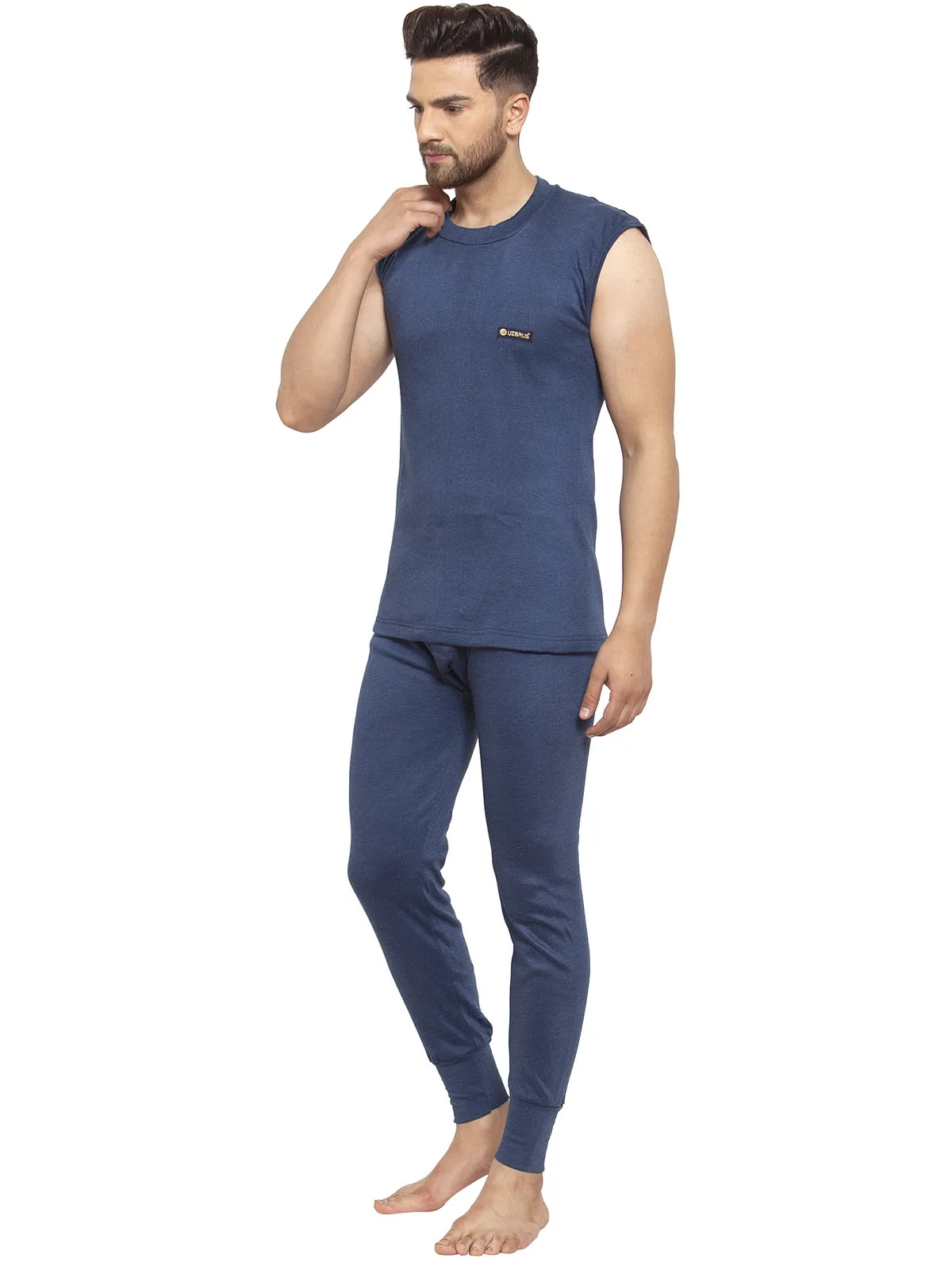 MEN'S SLEEVELESS THERMAL SET ( ROUND NECK VEST AND TROUSER)