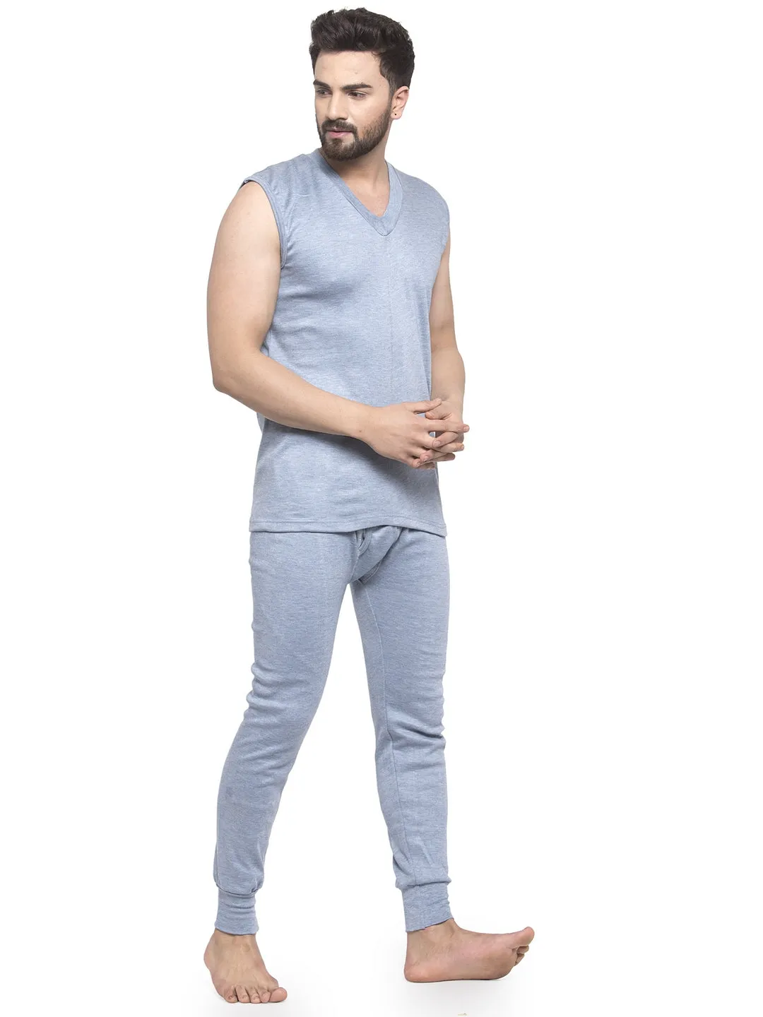 MEN'S SLEEVELESS THERMAL SET ( V NECK VEST AND TROUSER)