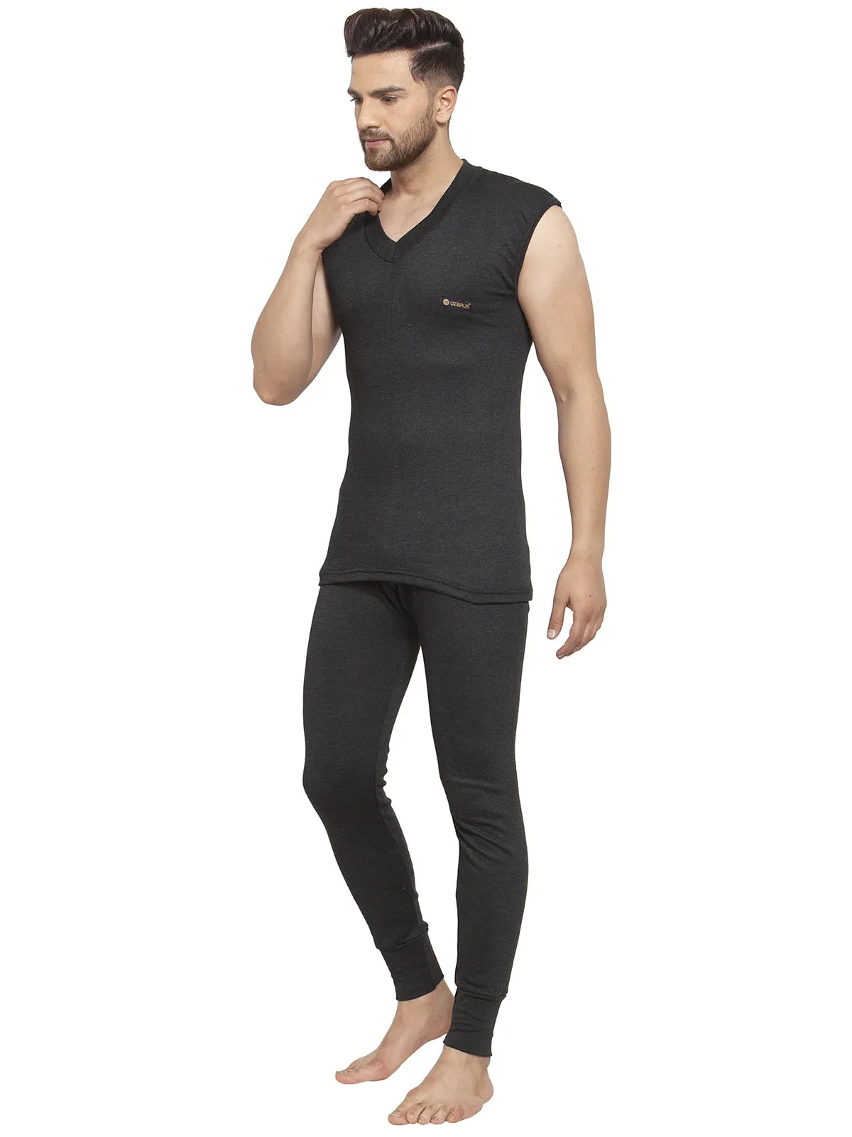 MEN'S SLEEVELESS THERMAL SET ( V NECK VEST AND TROUSER)