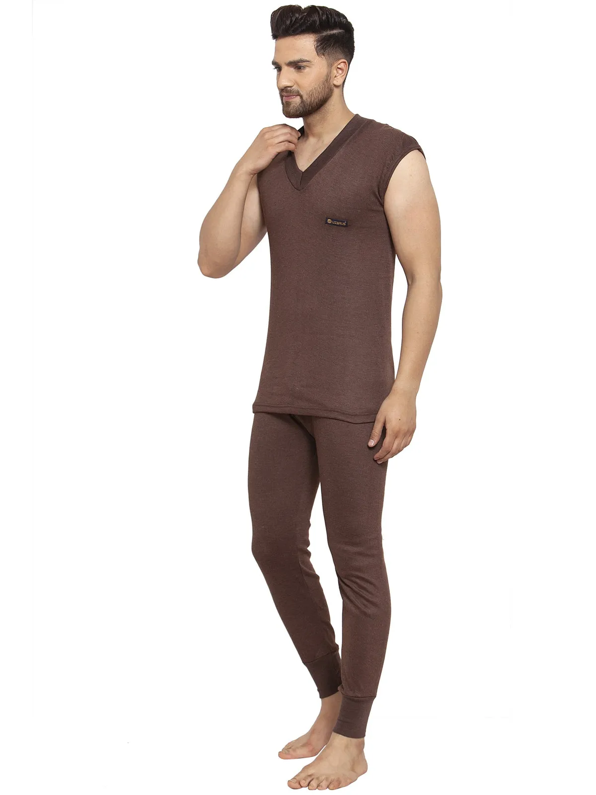 MEN'S SLEEVELESS THERMAL SET ( V NECK VEST AND TROUSER)
