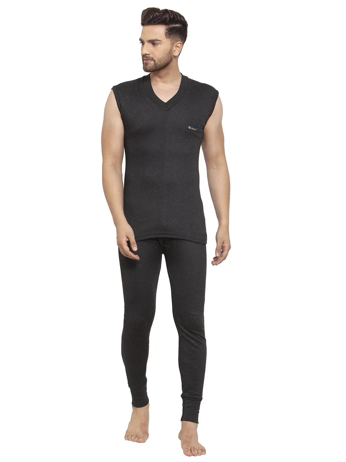 MEN'S SLEEVELESS THERMAL SET ( V NECK VEST AND TROUSER)