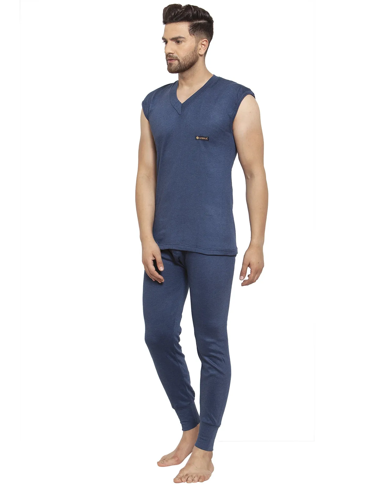 MEN'S SLEEVELESS THERMAL SET ( V NECK VEST AND TROUSER)