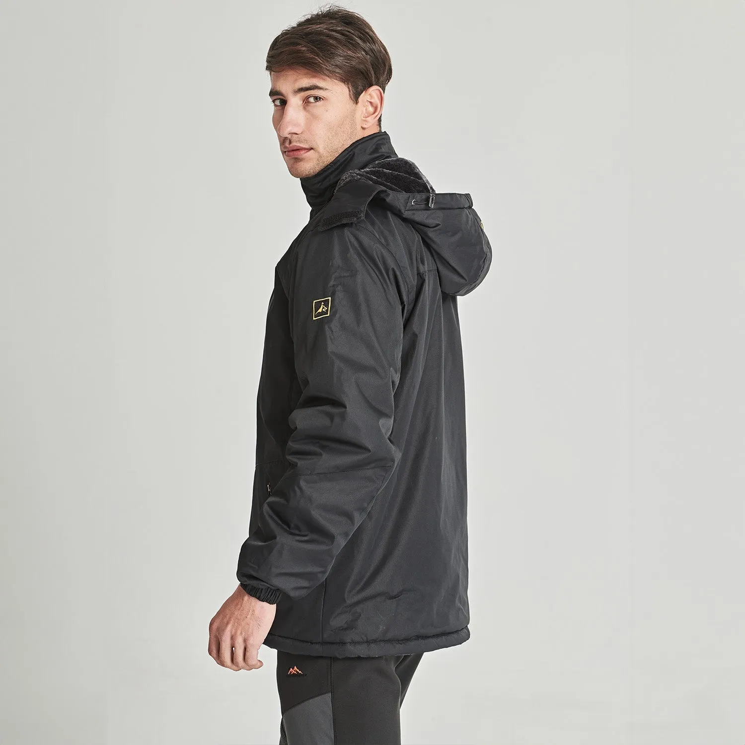 Men's Winter Jacket Water Repellent Ski Snow Jacket Warm Fleece Coat