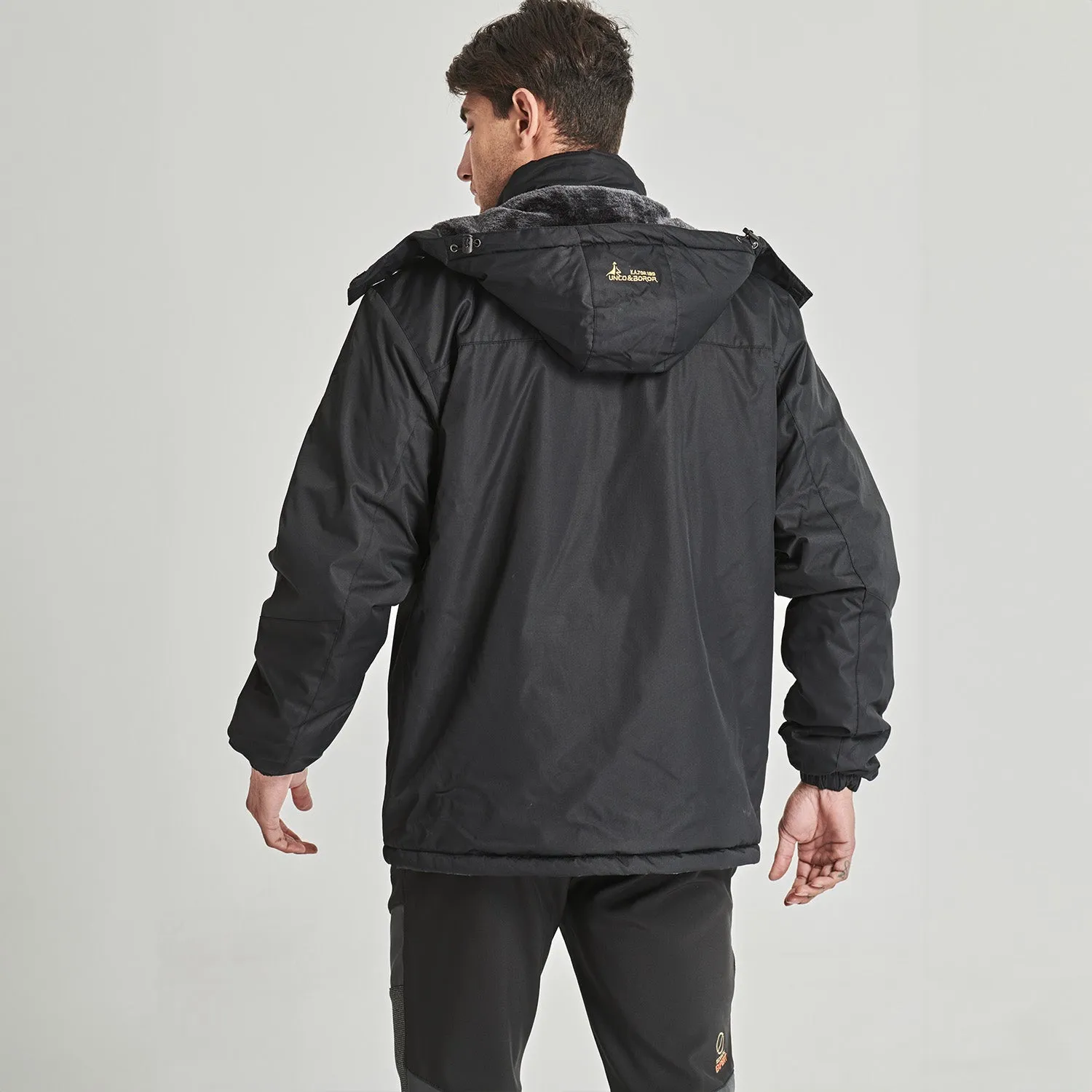 Men's Winter Jacket Water Repellent Ski Snow Jacket Warm Fleece Coat