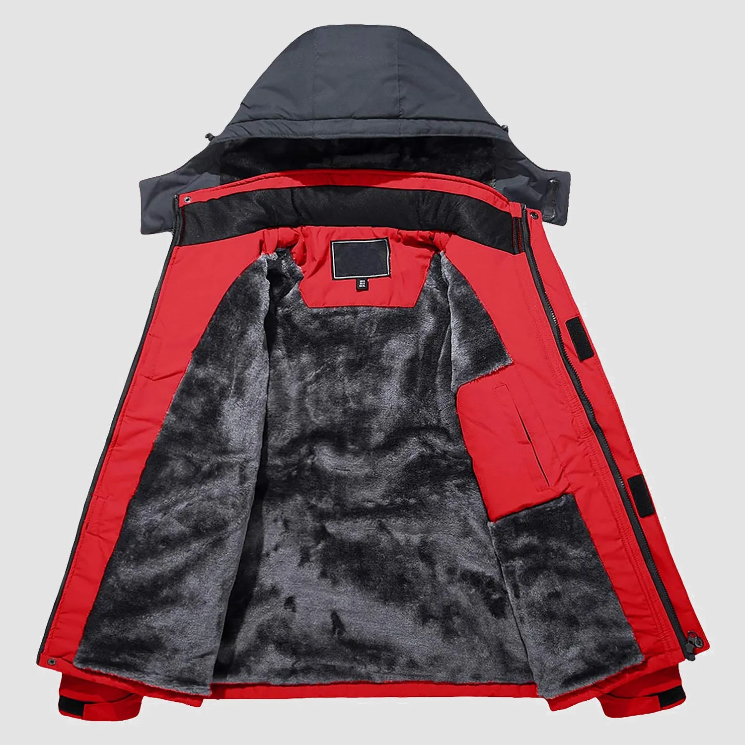 Men's Winter Jacket Water Repellent Ski Snow Jacket Warm Fleece Coat