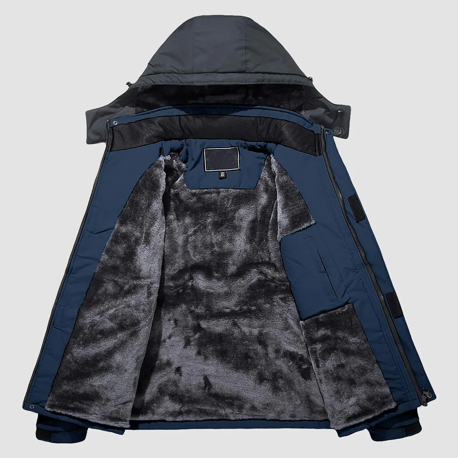 Men's Winter Jacket Water Repellent Ski Snow Jacket Warm Fleece Coat